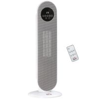 homcom calefactor electrico ceramico ptc 13002000w con control remoto 15r40 c oscilacion de 45 temporizador 12h blanco   aosom espana