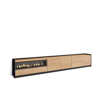 Mueble Tv Cartaojal-02 Con Chimenea Para Salón Moderno