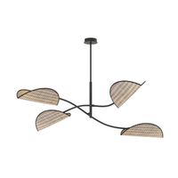 lampara de techo norgi negro 4 luces