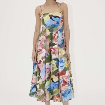 Stine Goya High-Volume Floral Cotton Dress - M
