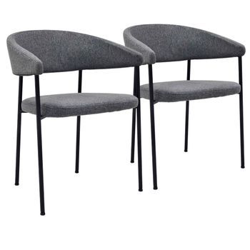 Conjunto De 2 Sillones De Madera Contrachapada Y Alfombra Óxido., Adele - Oviala