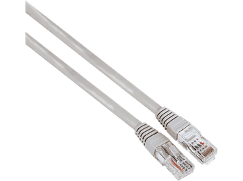 Cable de red - Hama 00200909, 1.5 m, 1 GBit/s, U/UTP, CAT 5e, Enchufe RJ45, Gris