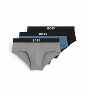 boss para hombre 50546561 set 3 slips boss one gris azul negro xl homewear algodon