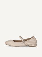 caprice ballerina beige made of leather with trapeze heel size 37