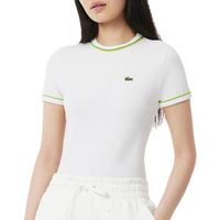 lacoste tops y camisetas contrast accent para mujer