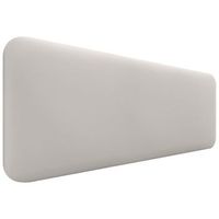 dhome cabecero tapizado liso redondeado polipiel para pared acusticos cabeceros absorbentes cabezal cama dormitorio blanco hueso 140cm
