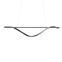 lampara de arana de aluminio negro cm h16 l100 p25