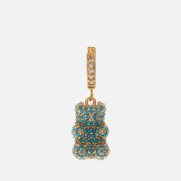 crystal haze mega nostalgia bear gold-plated hoop earring