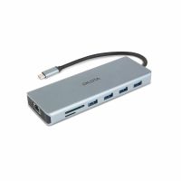 hub dicota 10 puertos usb 32 gen 1 y usb 4 1000 mbits d32065 plata