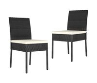 vidaxl sillas de comedor de jardin 2 unidades ratan sintetico negro