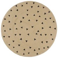 alfombra de yute tejida a mano estampado de triangulos 150 cm vidaxl