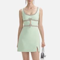 self-portrait crepe mini dress - uk 14