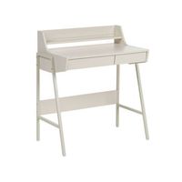 escritorio para oficina en casa con 2 cajones tablero de mdf estructura de acero beige claro broxton