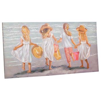 Cuadro Pintado A Mano Con Relieve Gris 60x120x3