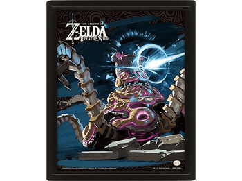 Póster 3D - Sherwood Legend of Zelda Breath the Wild, Enmarcado, Licencia oficial