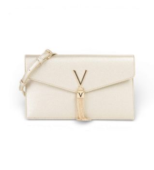 Valentino para mujer. VBS9XJ17 Bolso bandolera con detalle metálico dorado (OSFA), Casual, Poliuretano