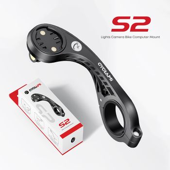 Cylami S2-soporte para ordenador de bicicleta, accesorio para faro GPS de montaña y carretera, compatible con GARMIN XOSS IGPSPORT Magene Coospo Soporte para luz delantera