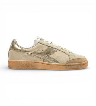 Diadora para mujer. 201182809 Zapatillas de Piel Prestige Aged Italia beige (39), Plano, Cordones, Casual
