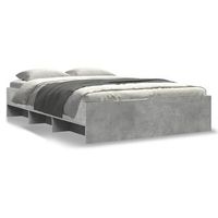 estructura de cama madera de ingenieria gris hormigon 140x190cm vidaxl