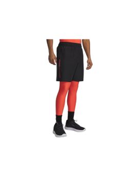 Pantalones de Fitness Under Armour Tech Woven Wordmark Hombre Negro/Rojo