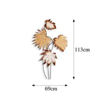 decoracion pared de metal monstera v3 multicolor 69x113 cm