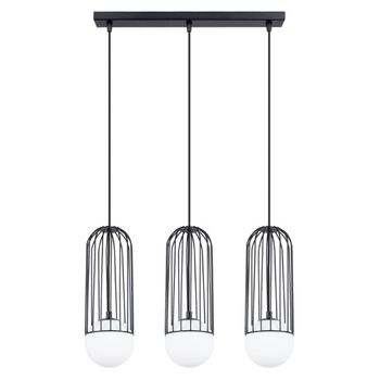 Lámpara colgante zovolu negro, 3 luces
