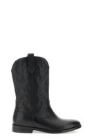 botines de piel con diseno en alto relieve black