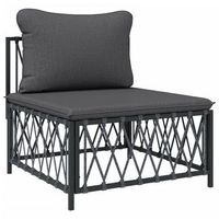 conjunto de salon para patio con cojines fabricado en acero antracita