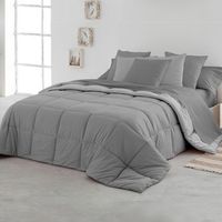 edredon bicolor reversible nordico antiacaros tacto pluma suave calido 400 gr somnihome cama 150160 cm color perlamarengo