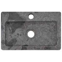 lavabo de pared marmol gris 38x24x65 cm vidaxl