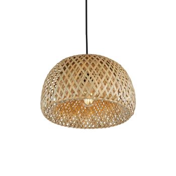 Lámpara colgante natural bambú y mimbre Ø29 cm