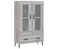 aparador alto - mueble de almacenamiento madera de ingenieria gris sonoma 695x31x115 cm es1313