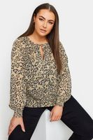 yours blusa beige de leopardo mujer curvy y tallas grandes yours