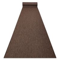 alfombra de pasillo sisal sion mezcla tejido plano marron 80cm 80x830 cm