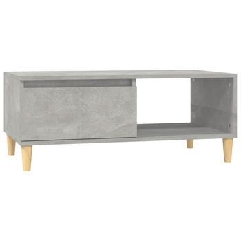 Mesa De Centro，mesa Auxiliar，mesa De Café Madera Contrachapada Gris Hormigón 90x50x36,5 Cm