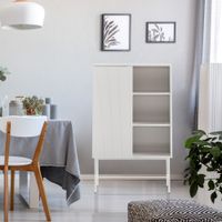 estante placa mdf armazon de acero gris