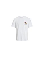 camiseta jack  jones jortampa back ss crew neck mni blanco