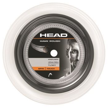 Cordaje Para Raqueta De Tenis Head Hawk Rough Reel 200m -1.25-antracita