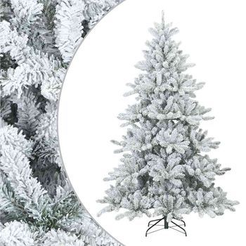 Árbol De Navidad Artificial Plegable Cubierto De Nieve Blanco Vidaxl
