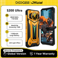 doogee s200 ultra 5g telefono resistente 48gb  1tb densidad 7400 11000mah bateria 66w 672 fhd  120hz luz de respiracion nfc smartphone