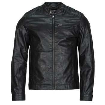 Jack & Jones Cazadora de cuero JJEDYLAN PU BIKER para hombre