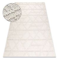 alfombra jersey 19241 crema - rombos geometrico estructural lazo bo 180x270 cm