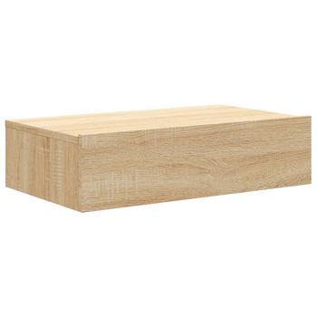 Mueble Tv - Mesa De Tv Con Luces Led Roble Sonoma 60x35x15,5 Cm