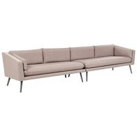sofa de jardin 4 plazas beige loretello tapizado resistente a los rayos uv