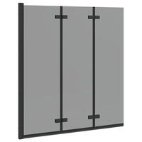 mampara de ducha plegable negro 130 x 138 cm vidaxl