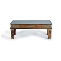 mesa centro con detalles de azulejos