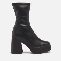 steve madden womens low phoenix faux leather platform boots - uk 8