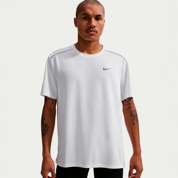 Nike Miler  Camiseta de running Hombres - blanco, plateado