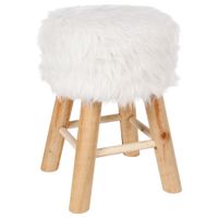 taburete con asiento de piel