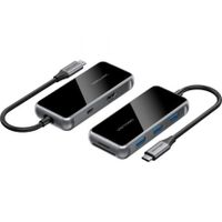 docking vention tfmhb usb-c hdmi 3xusb-a carga 100w lector sdmicrosd gris